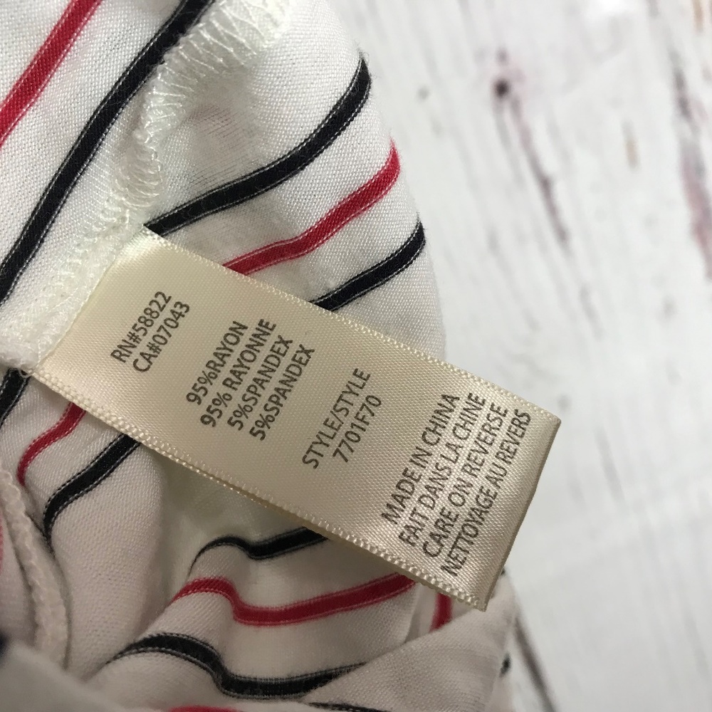 Max Studio Size S Stripe Red Verticle Striped Top - image 5